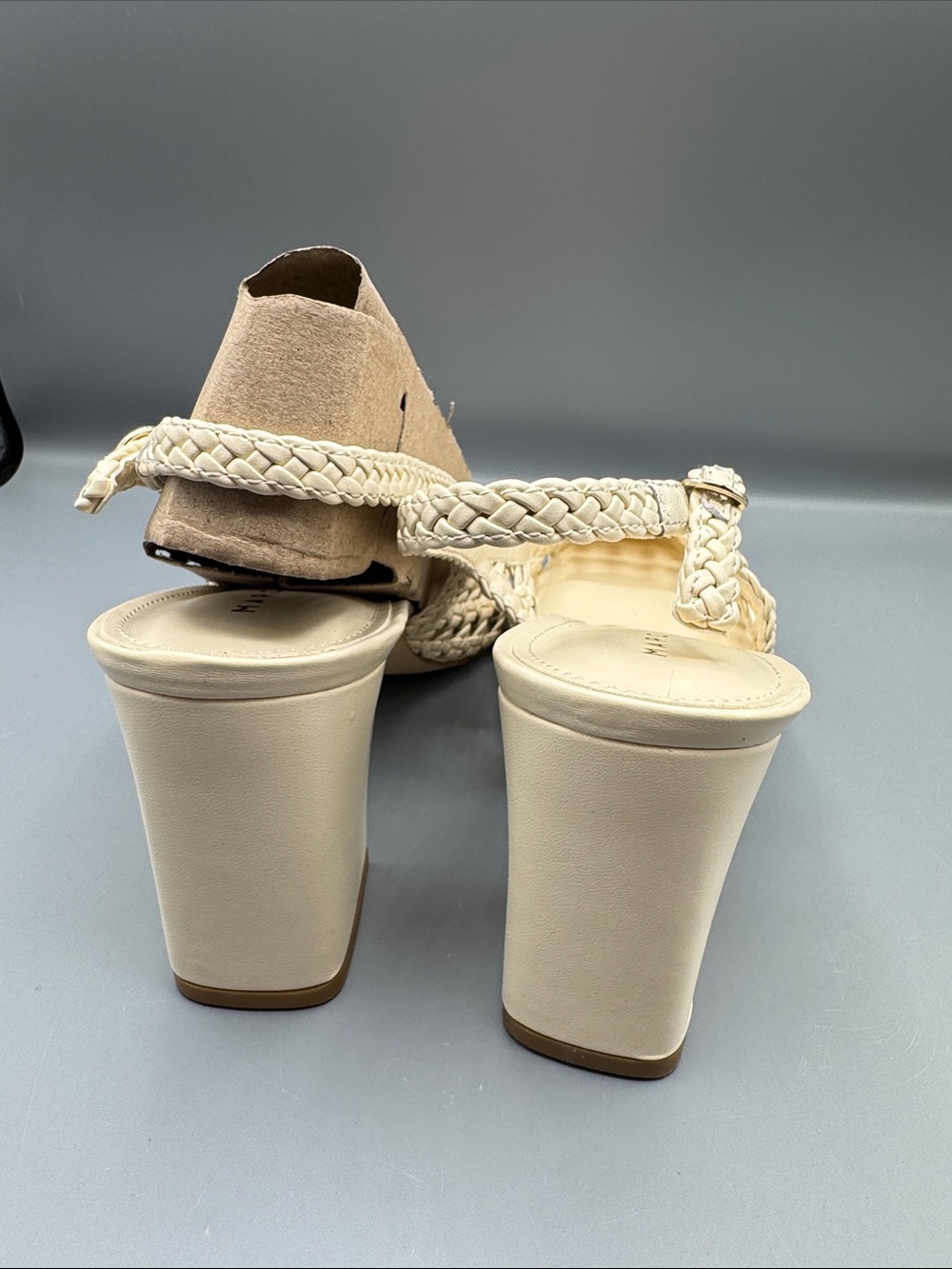 Marc Fisher LTD Women's Zaiden Woven Block Heel Slingback Pumps - Picture 3 of 4